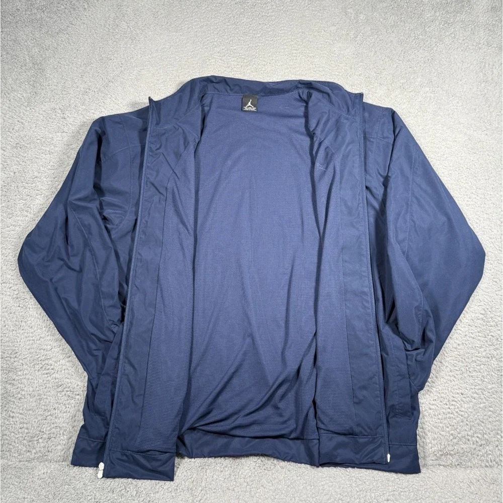 Vintage Jordan Track Windbreaker Jacket Mens 3XL Navy Blue‎ Full Zip Polyester
